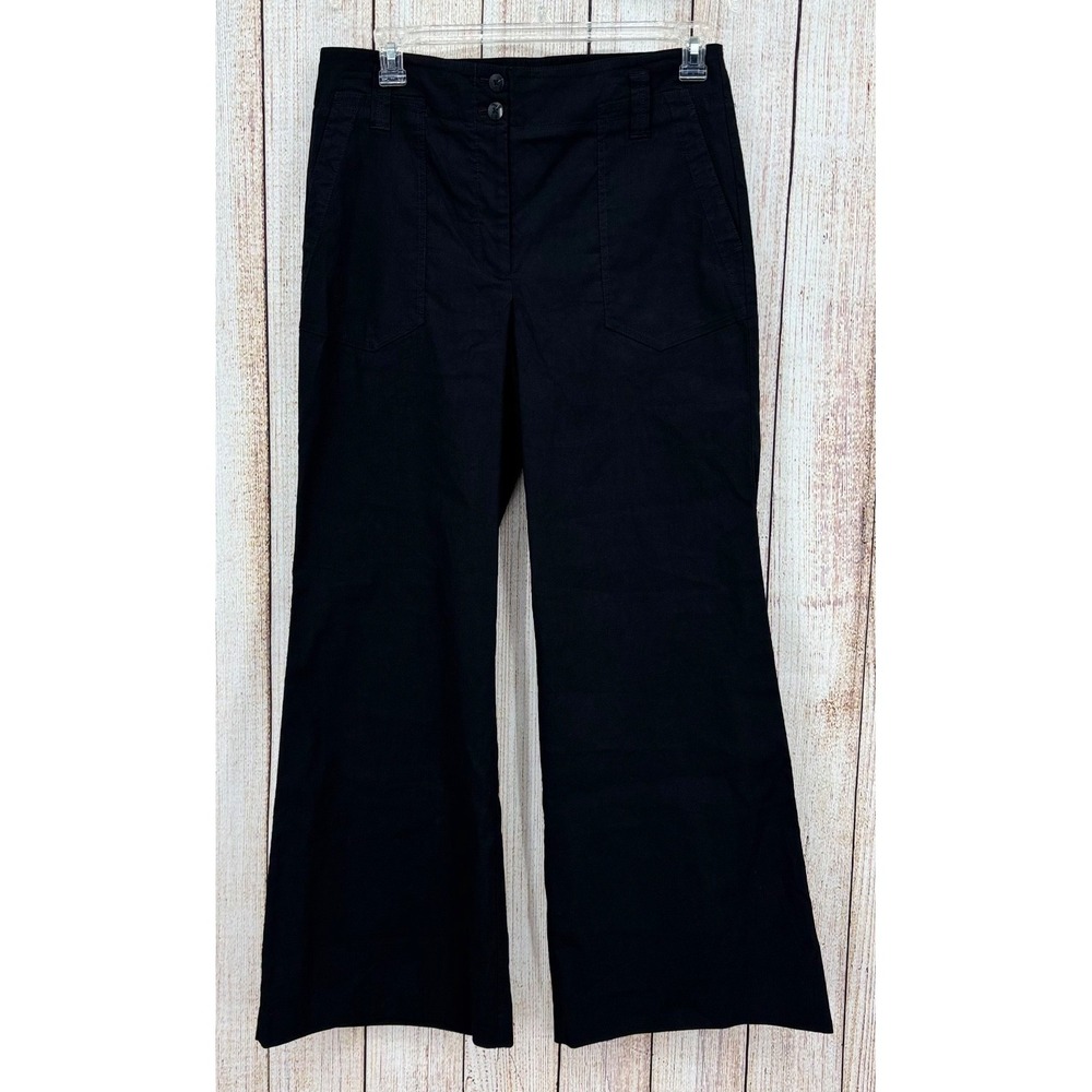 Anthropologie Black High-Rise Wide-Leg Pants